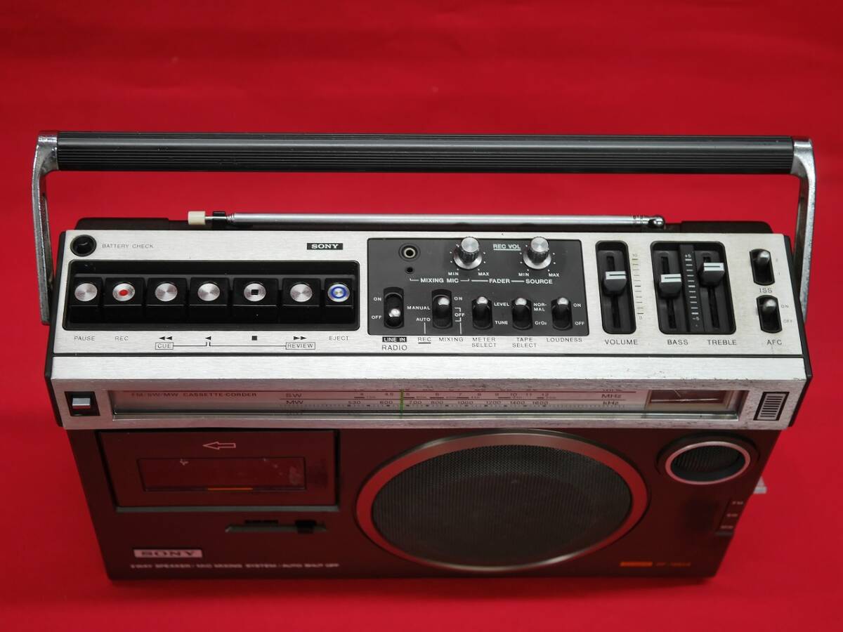 ♪昭和レトロ SONY CF-1980Ⅱ FM/SW/MW 3バンド アンティーク ラジオカセットレコーダー【動作品】♪_画像7