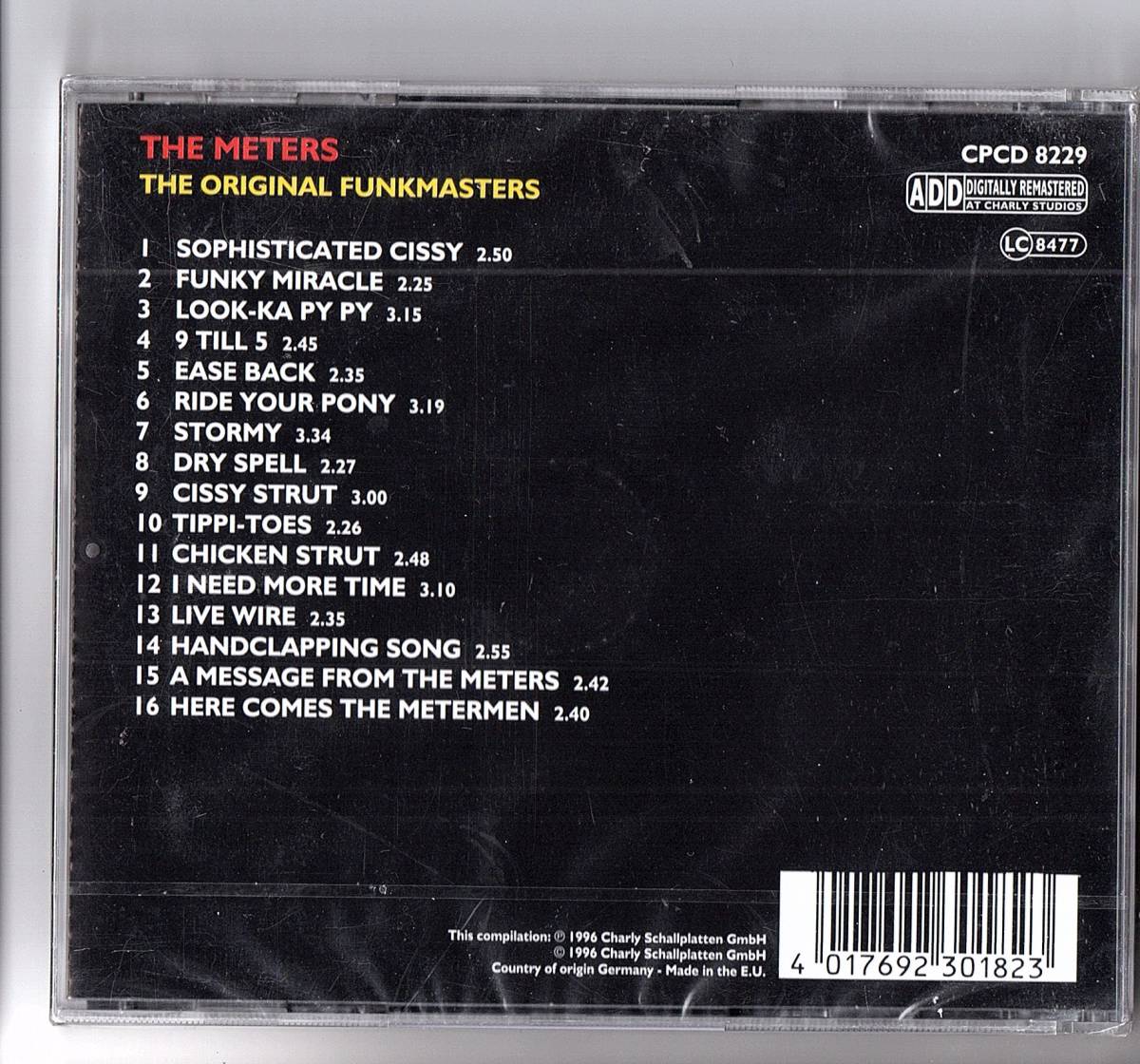 【新品未開封・輸入盤CD】「The Original Funkmasters / THE METERS ザ・ミーターズ 」1996年・ベスト盤 CPCD-8229_画像2