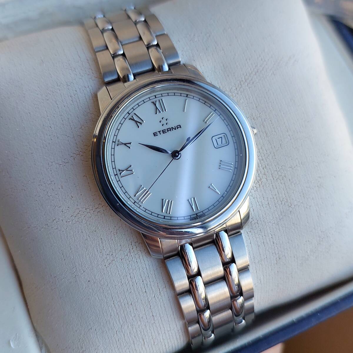 エテルナ ETERNA １８５６ 腕時計 メンズサイズ 純正ベルト QZ クォーツ 美品 箱付きの画像9