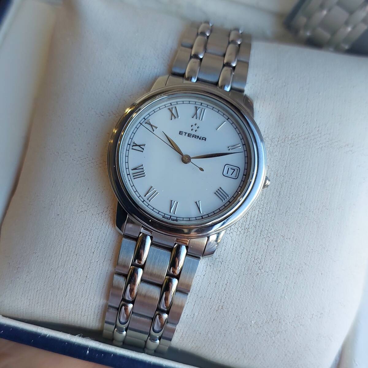 エテルナ ETERNA １８５６ 腕時計 メンズサイズ 純正ベルト QZ クォーツ 美品 箱付きの画像10