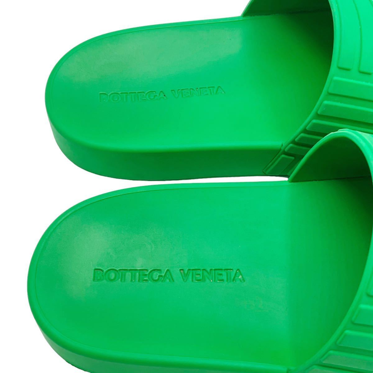 【美品】ボッテガヴェネタ BOTTEGA VENETA ラバー デイジー スライダー サンダル スライド DAISEY SLIDER SLIDE グリーン