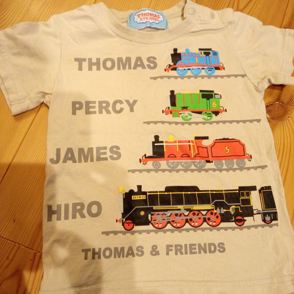 機関車　トーマス　Tシャツ きかんしゃトーマスセット90サイズ クリアーケース付き