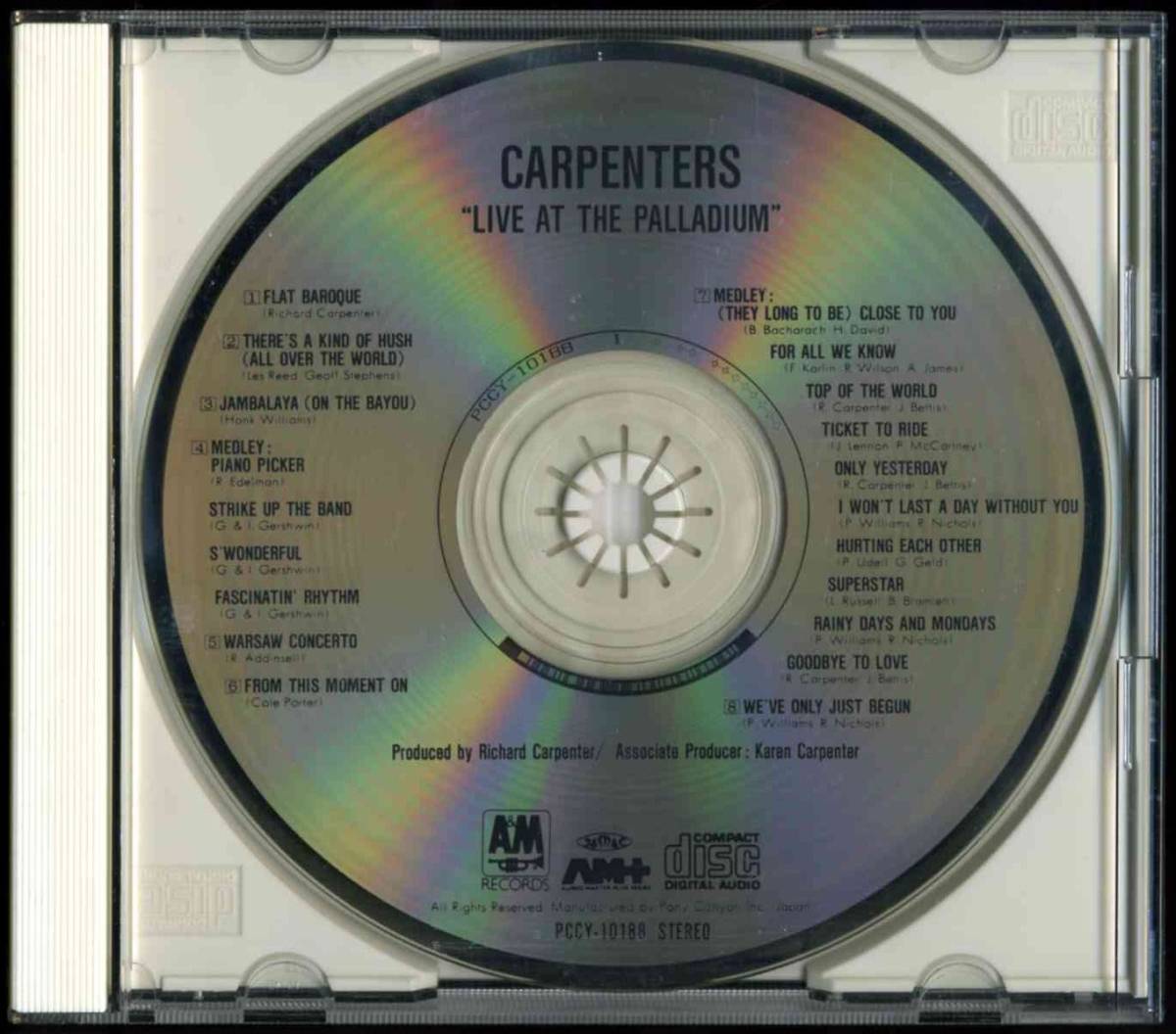 ★帯付★CARPENTERS（カーペンターズ）／LIVE AT THE PALLADIUM（ライヴ・イン・ロンドン）★91年盤★PCCY-10188★_画像5