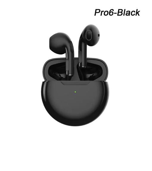 送料無料 未使用品 TWS Pro6 Bluetooth ワイヤレスイヤホン ブルートゥース ヘッドセット マイク内蔵 ブラックの画像1