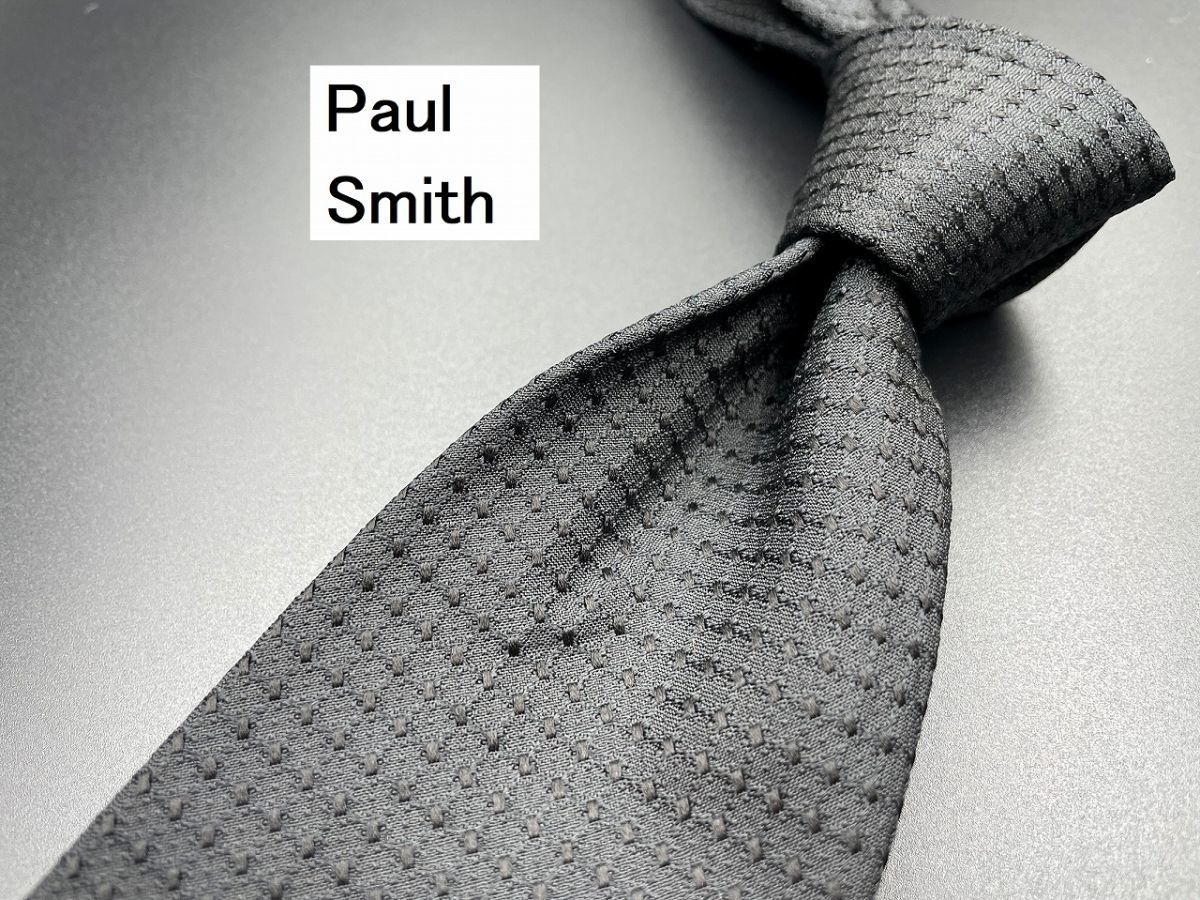 【超美品】PaulSmith　ポールスミス　シャドードット柄　ネクタイ　3本以上送料無料　ブラック　0204248_画像1