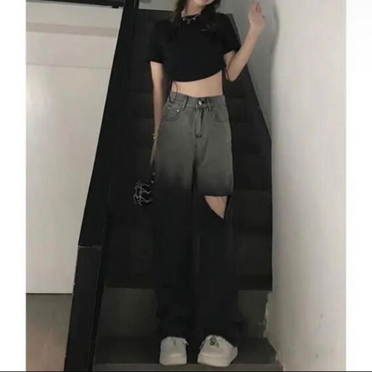 【新品・未使用】韓国ファッション グラデーションワイドパンツ