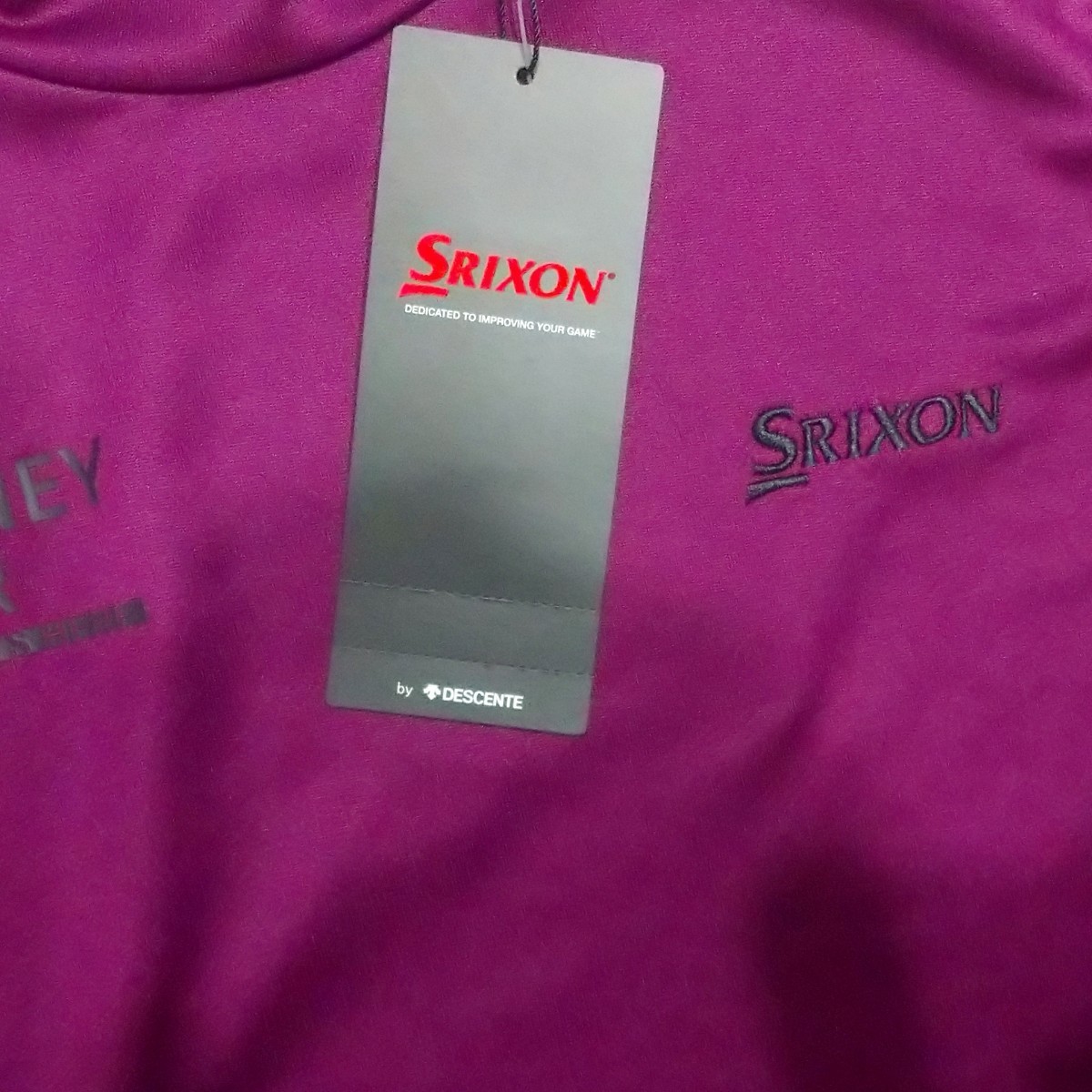 新品 SRIXON モックネックシャツ M メンズ 長袖 ポロシャツ スリクソン ゴルフ デサント 松山英樹_画像4