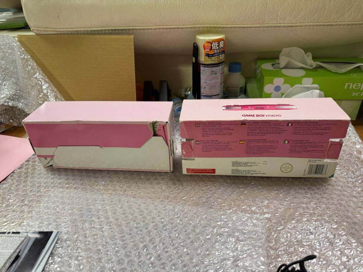 GBA ミクロ 本体 ピンク 欧州版 動作確認済 添付品画像参照 箱 GBA ミクロ 本体 ピンク 欧州版 動作確認済 添付品画像参照 箱