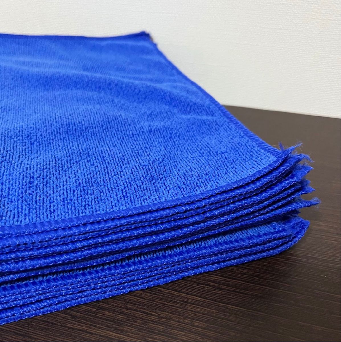 マイクロファイバー　お得　セット 洗車 掃除 タオル 薄手 雑巾 ブルー 青