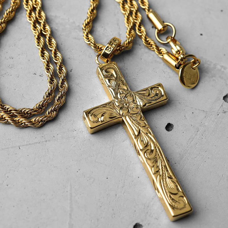 お歳暮 のし BFF ブランド クロスネックレス ゴールド 18K GP 金色 L その他