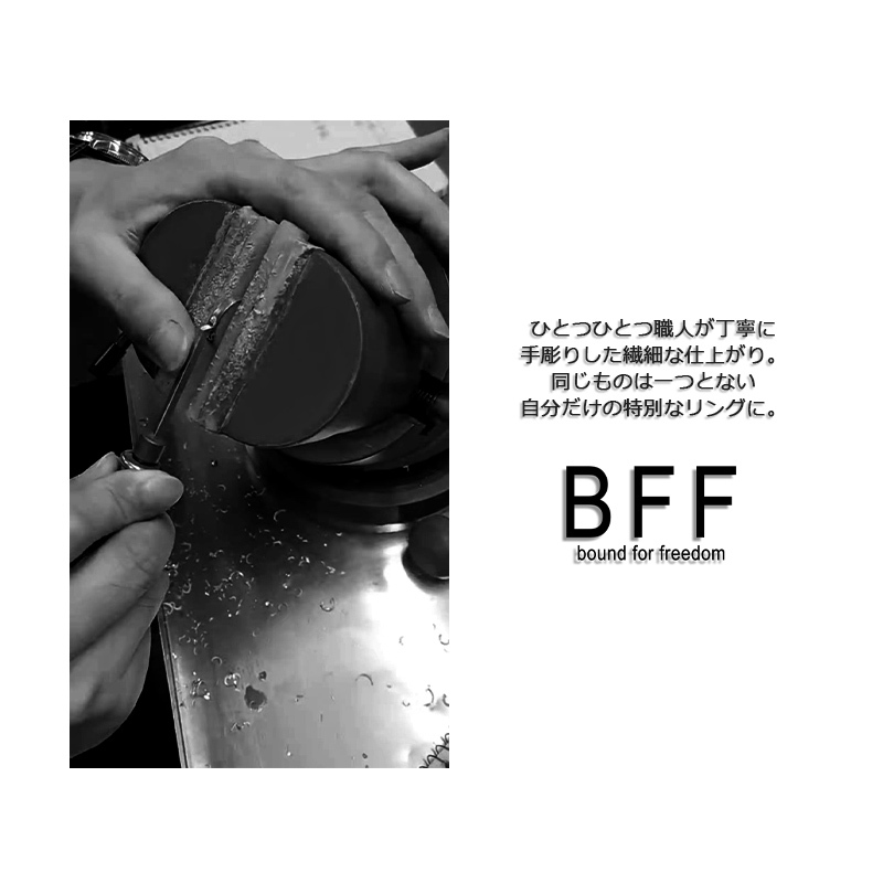 BFF ブランド ハワイアンリング ドーナツ型 シルバー925 指輪 銀 甲丸 金属アレルギー対応 専用BOX付属 (13号)_画像9