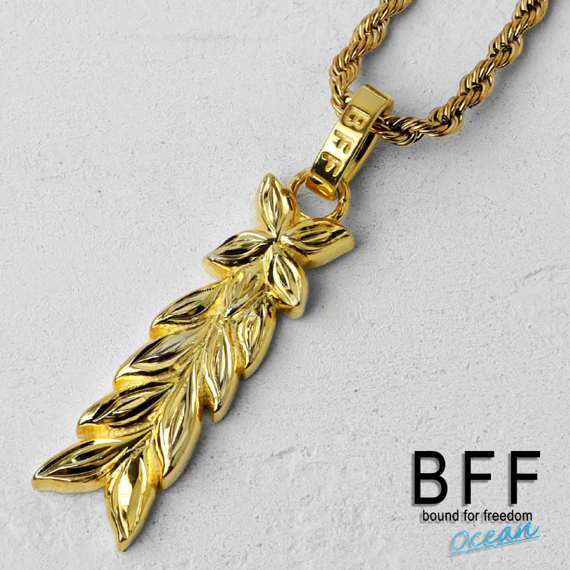 BFF ブランド マイレネックレス シルバー925 小ぶり ネックレス ゴールド 18K GP 手彫り (60cmチェーン)