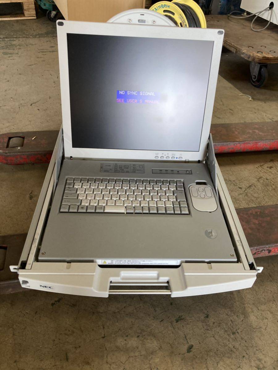 中古☆NEC 17型LCDコンソールユニット N8143-77 モニタドロワ ラック・コンソール RC25/PY-R1DP1 ラックマウント N8143-105 まとめて