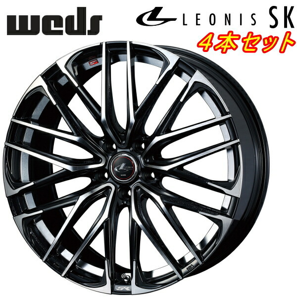 Weds LEONIS SK ホイール4本Set パールブラック/ミラーカット 8.0-19インチ 5穴/PCD114.3 インセット+35_画像1