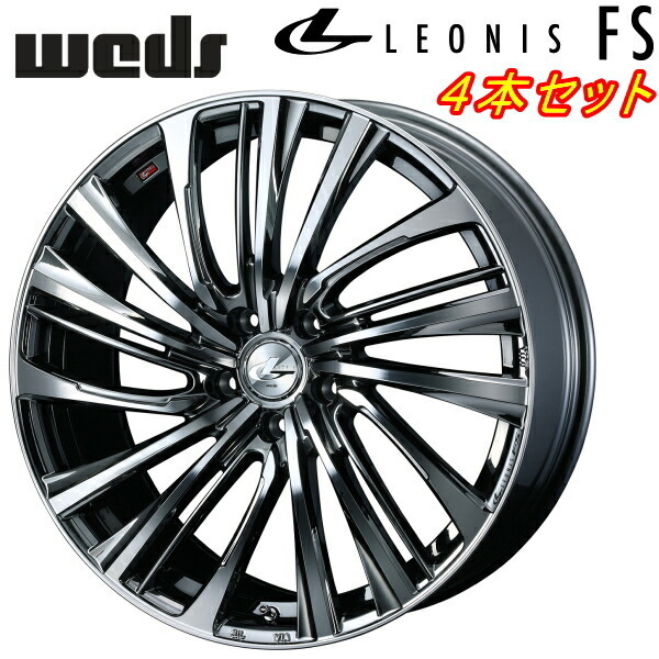 Weds LEONIS FS ホイール4本Set ブラックメタルコート/ミラーカット 7.0-18インチ 5穴/PCD100 インセット+47_画像1