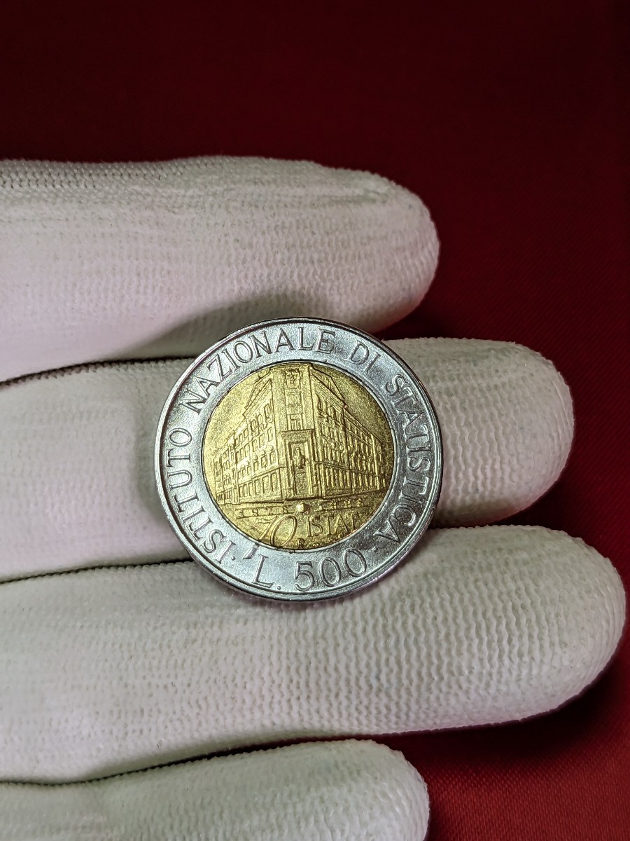 イタリア 500リラ・複金属貨 1996年 70周年記念貨 【極美品】   玉ちゃんNo.2422の画像5