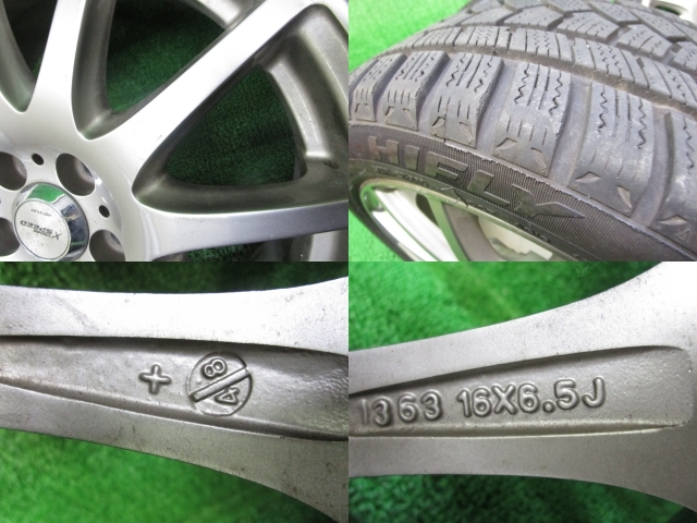 Xスピード/プリウス/PHV/カローラSP/シエンタ/86/BZRなど/6.5J+48/5H100/195/50R16/山あり/中古4本セット_画像10