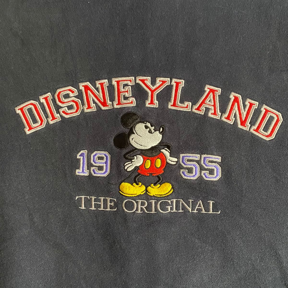 Disney ディズニー ミッキーマウス パーカー フルジップ 刺繍 ネイビー