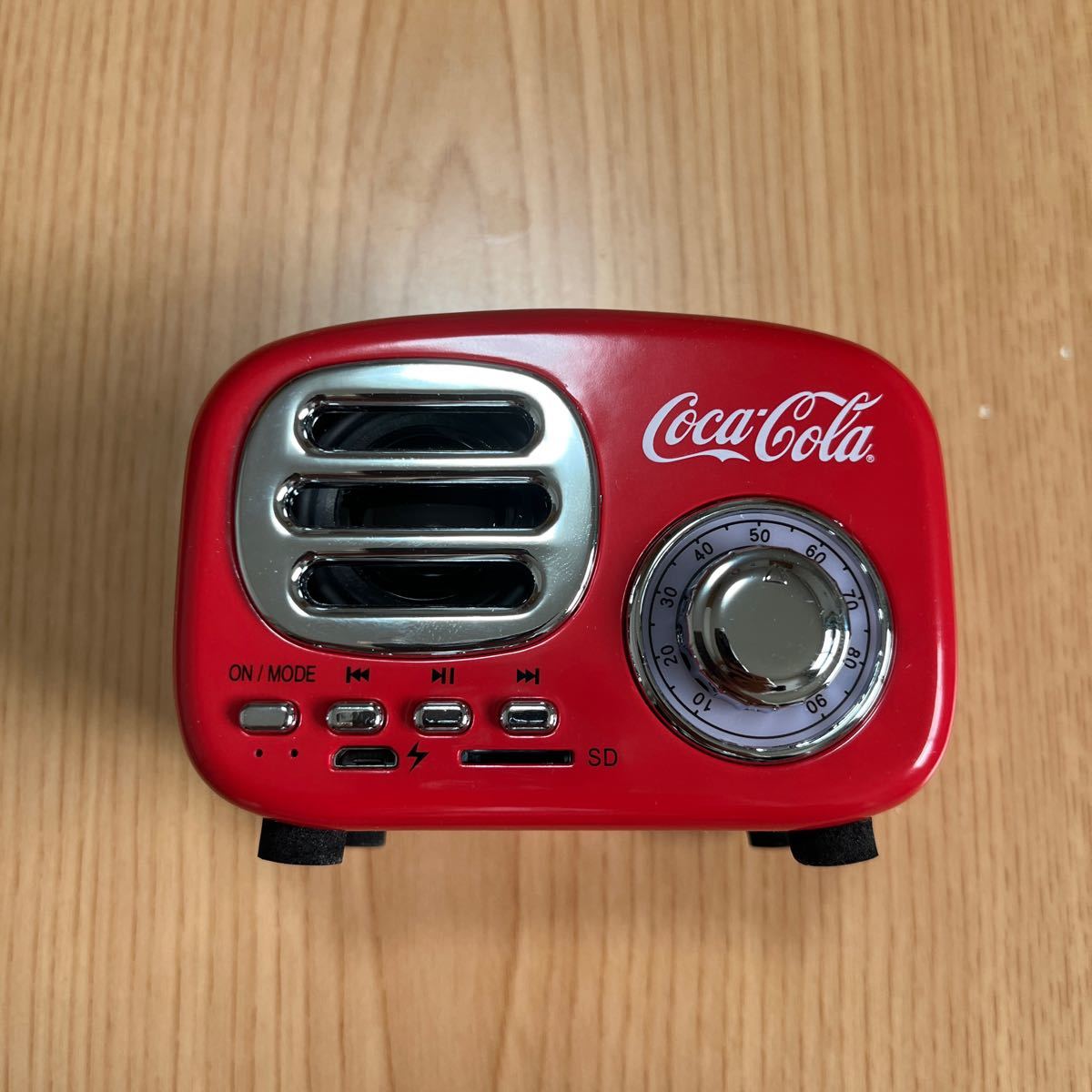ダイソー　レトロ調Bluetoothスピーカー　Coca-Cola_画像1