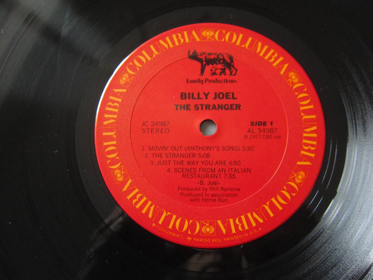 □ BILLY JOEL STRANGER 　米盤オリジナルシュリンク＆ステッカー 両面STERLING刻印_画像5