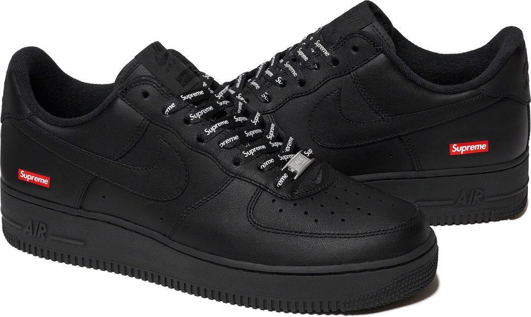 【新品未使用】 SUPREME シュプリーム NIKE AIR FORCE 1 LOW シュプリーム ナイキ エアフォース 1 スニーカー 靴 新品 BLACK 27cm ブラック_画像2