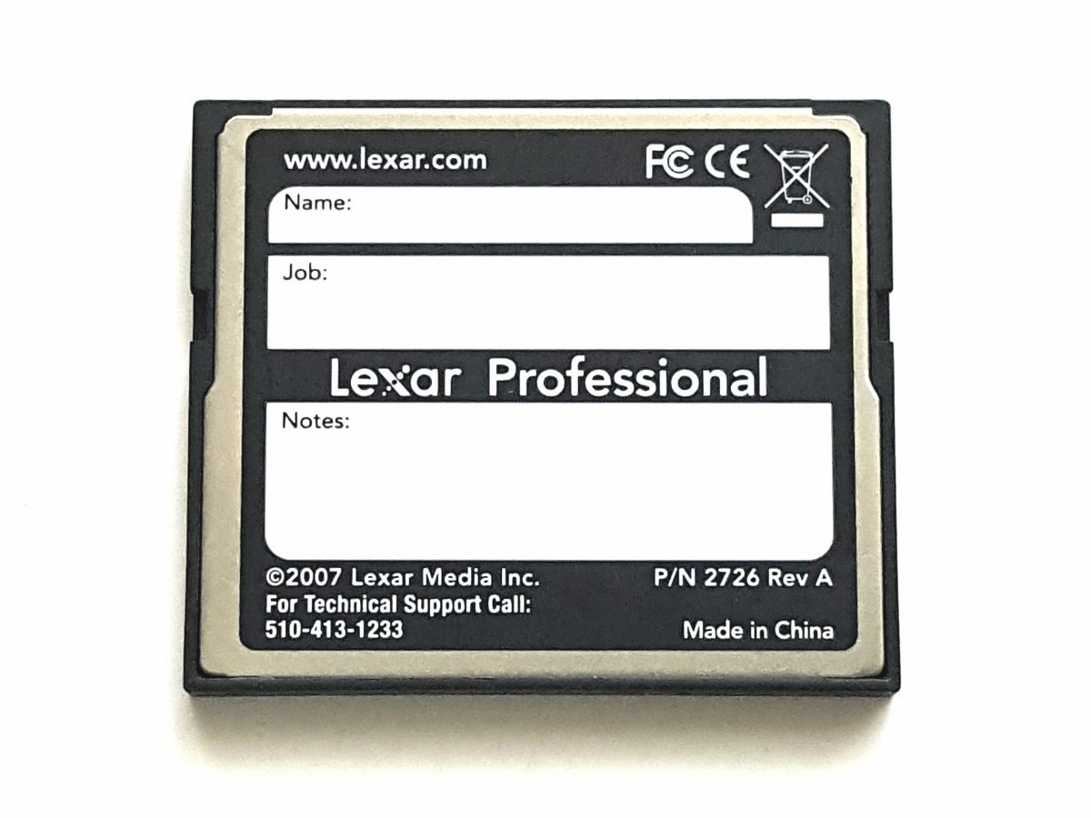 【残り1枚】☆美品☆ CFカード 2GB 300x レキサー プロフェッショナル Lexar Professional コンパクトフラッシュ CompactFlash Card_画像2