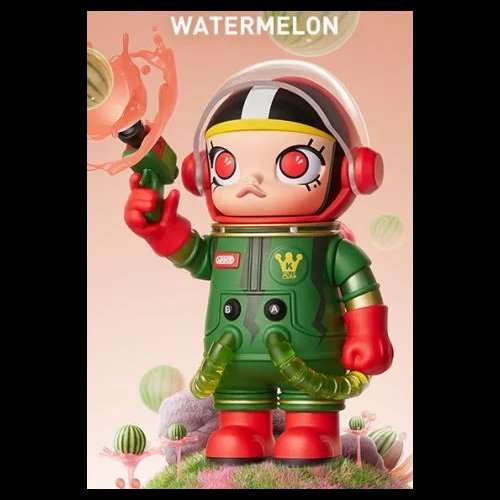 フィギュア　WATERMELON　POPMART MEGA コレクション 100% SPACE MOLLY シリーズ 1　ポップマート　マスコット　人形_画像1