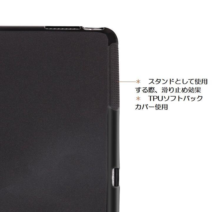 iPad Air4/Air5/Pro11インチ 第1世代用 牛革風 PUレザー 保護ケース TPU ソフトバックカバー スタンド カード入れ付 黒_画像9