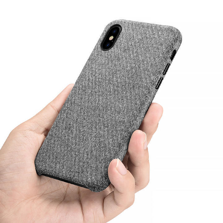 【正規品】ICARER XOOMZ iPhone X (テン)/ XS 5.8インチ(テン)専用 布紋 雪花柄 バック カバー ケース　グレー_画像10