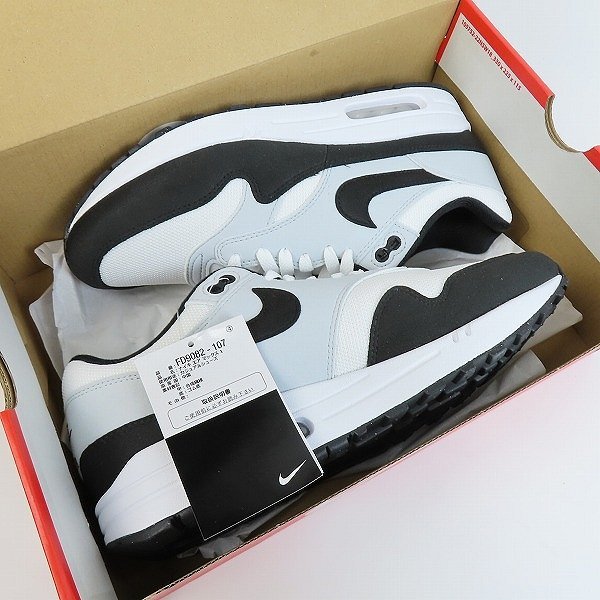 【未使用】NIKE/ナイキ AIR MAX 1 WHITE/BLACK-PURE PLATINUM FD9082-107/27 /080_画像9