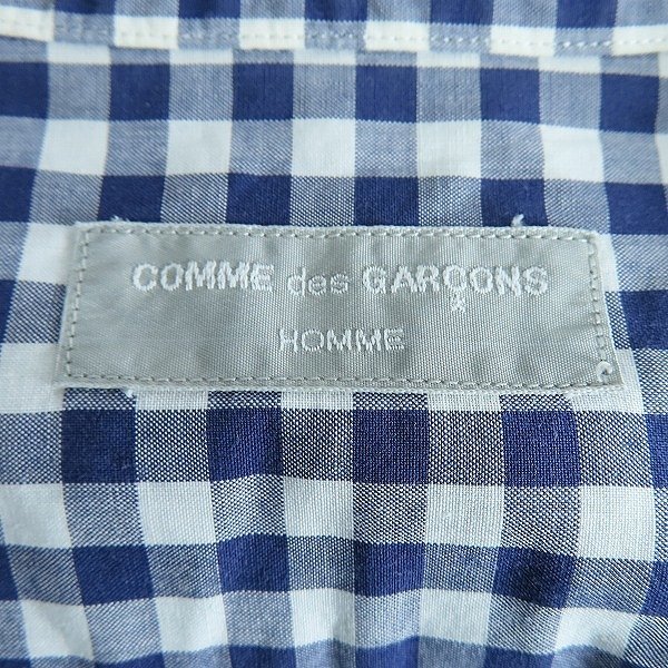 ☆COMME des GARCONS HOMME /コムデギャルソンオム チェック柄 半袖ボタンシャツ /LPL_画像3