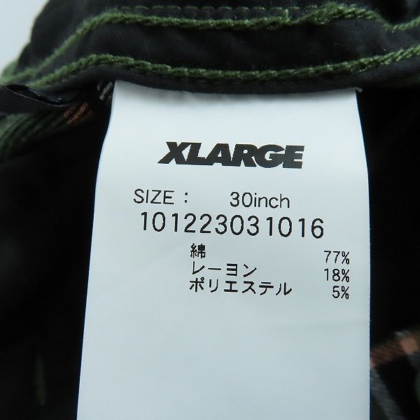 XLARGE/エクストララージ チェック柄 カーゴパンツ/ワークパンツ/30 /060_画像5