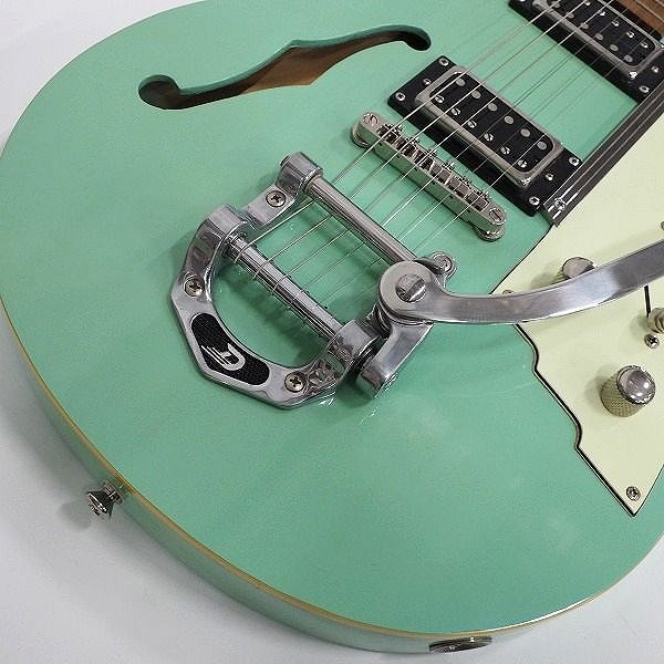 ★Duesenberg/デューセンバーグ DJP-SG Surf Green セミホロータイプ エレキギター ギグケース付 同梱×/160_画像6