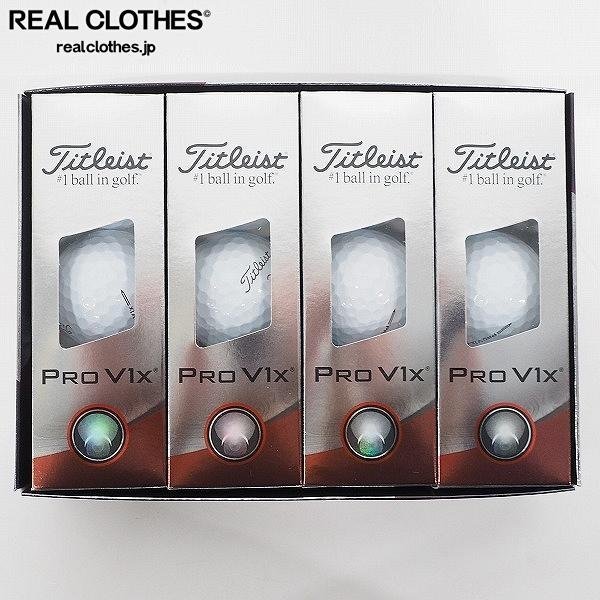 【未使用】Titleist/タイトリスト PRO V1x ゴルフボール ホワイト 1ダース /000_詳細な状態は商品説明内をご確認ください。