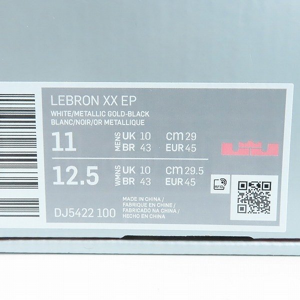 NIKE/ナイキ LEBRON XX EP The Debut レブロン20 ザ デビュー DJ5422-100/29 /080_画像10