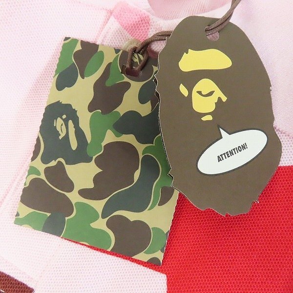 ☆A BATHING APE/アベイジングエイプ 広島限定 スター柄 半袖ポロシャツ/M /LPL_画像7