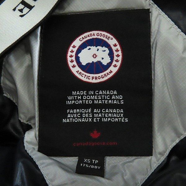 ☆【JPタグ】CANADA GOOSE/カナダグース BLACK LABEL CROFTON PUFFER/クロフトンパッファー ダウンジャケット 2252MB/XS /100_画像3