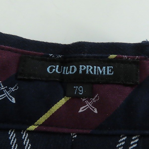 GUILD PRIME/ギルドプライム ストライプ ハーフパンツ 71R66-313-28/79 /LPL_画像3