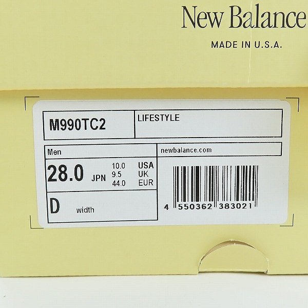 NEW BALANCE/ニューバランス USA製 スニーカー M990TC2/28.0 /080_画像10