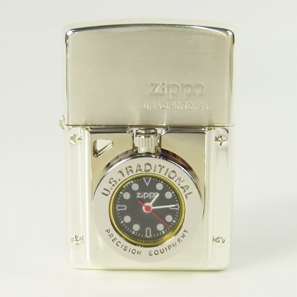 ZIPPO/ジッポー U.S.TRADITIONAL TIME LITE タイムライト 時計付き 2000年製 /000_画像2
