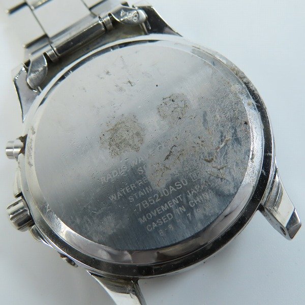 【ジャンク】SEIKO/セイコー WIRED/ワイアード 電波 ソーラー デイト メンズ 腕時計 7B52-0AS0 /000_画像4