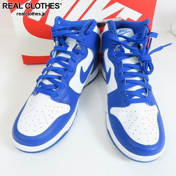 【未使用】NIKE/ナイキ DUNK HI RETRO GAME ROYAL/ダンクハイ ゲームロイヤル DD1399-102/28.5 /080_詳細な状態は商品説明内をご確認ください。