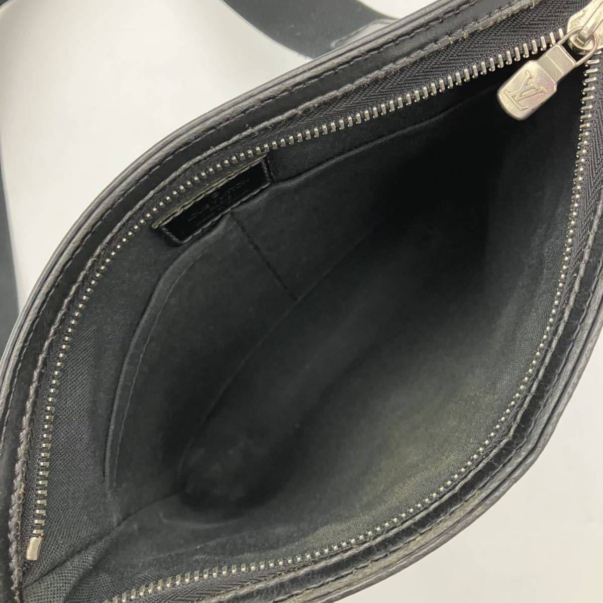 354 ★1円スタート★ 美品 LOUISVUITTON ルイヴィトン ダミエグラフィット トマスPM ショルダーバッグ レザー ブラック ビジネス メンズ_画像8