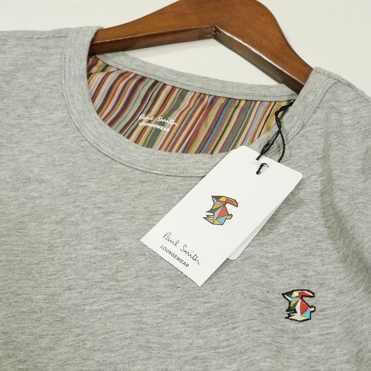 新品 1円～ ポールスミス 長袖カットソー M グレー マルチストライプ マルチラビット うす手 ロンTシャツ Paul Smith メンズ【2983a】_画像8