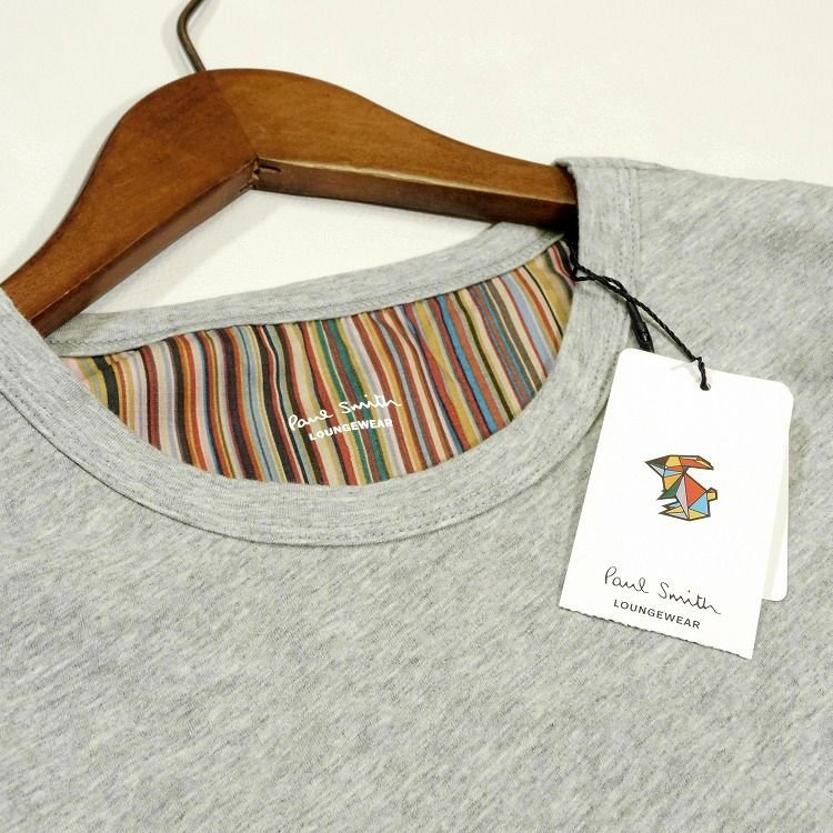 新品 1円～ ポールスミス 長袖カットソー M グレー マルチストライプ マルチラビット うす手 ロンTシャツ Paul Smith メンズ【2983a】_画像9