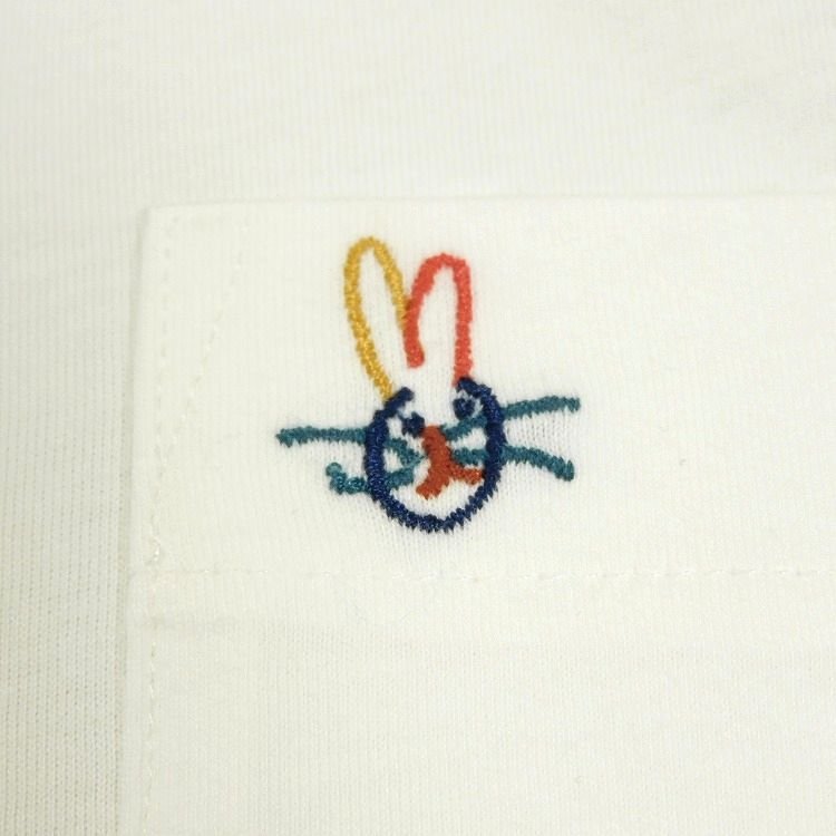 新品 1円～ ポールスミス L 白 Paul's Rabbit(ポールズラビット) 長袖カットソー ロンＴ オーガニックコットン Paul Smith メンズ 【2986】_画像2