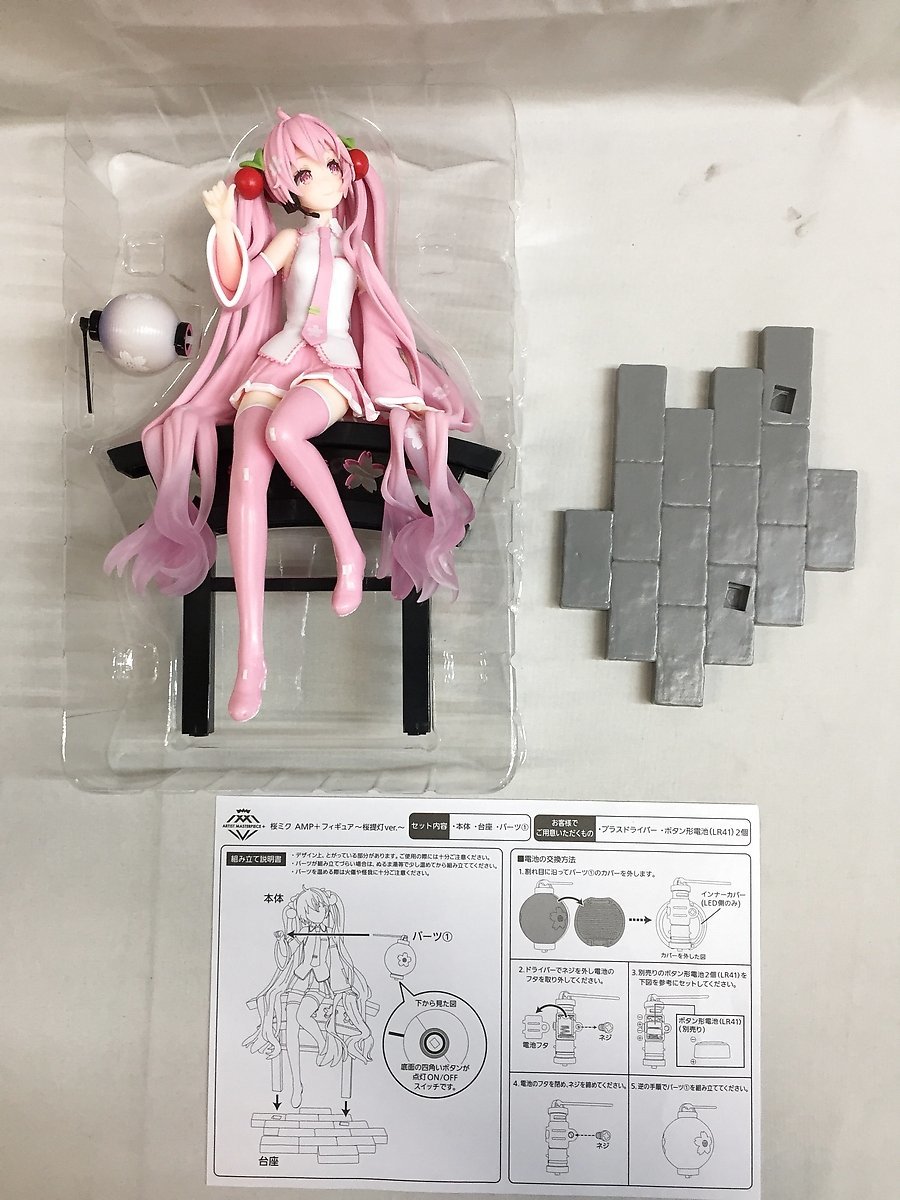 【1円～】タイクレ限定桜ミク AMP+ フィギュア桜提灯ver._画像3