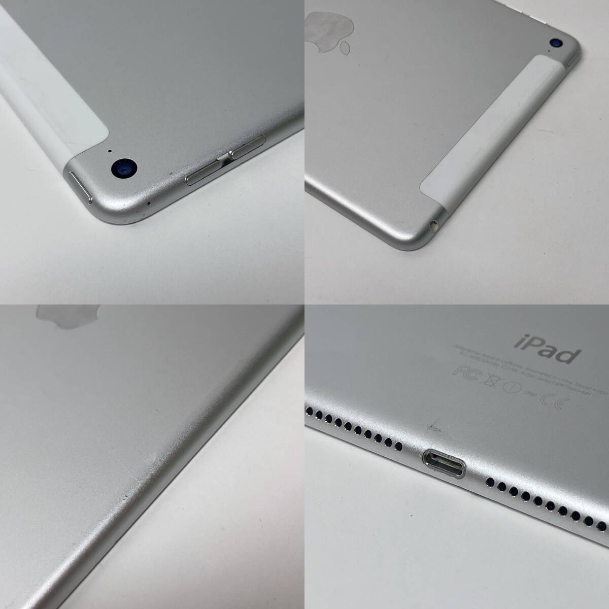 tu098 Apple アップル iPad mini 第4世代 16GB MK702J/A A1550 Wi-Fi+Cellular シルバー ソフトバンク系 ※中古_画像6