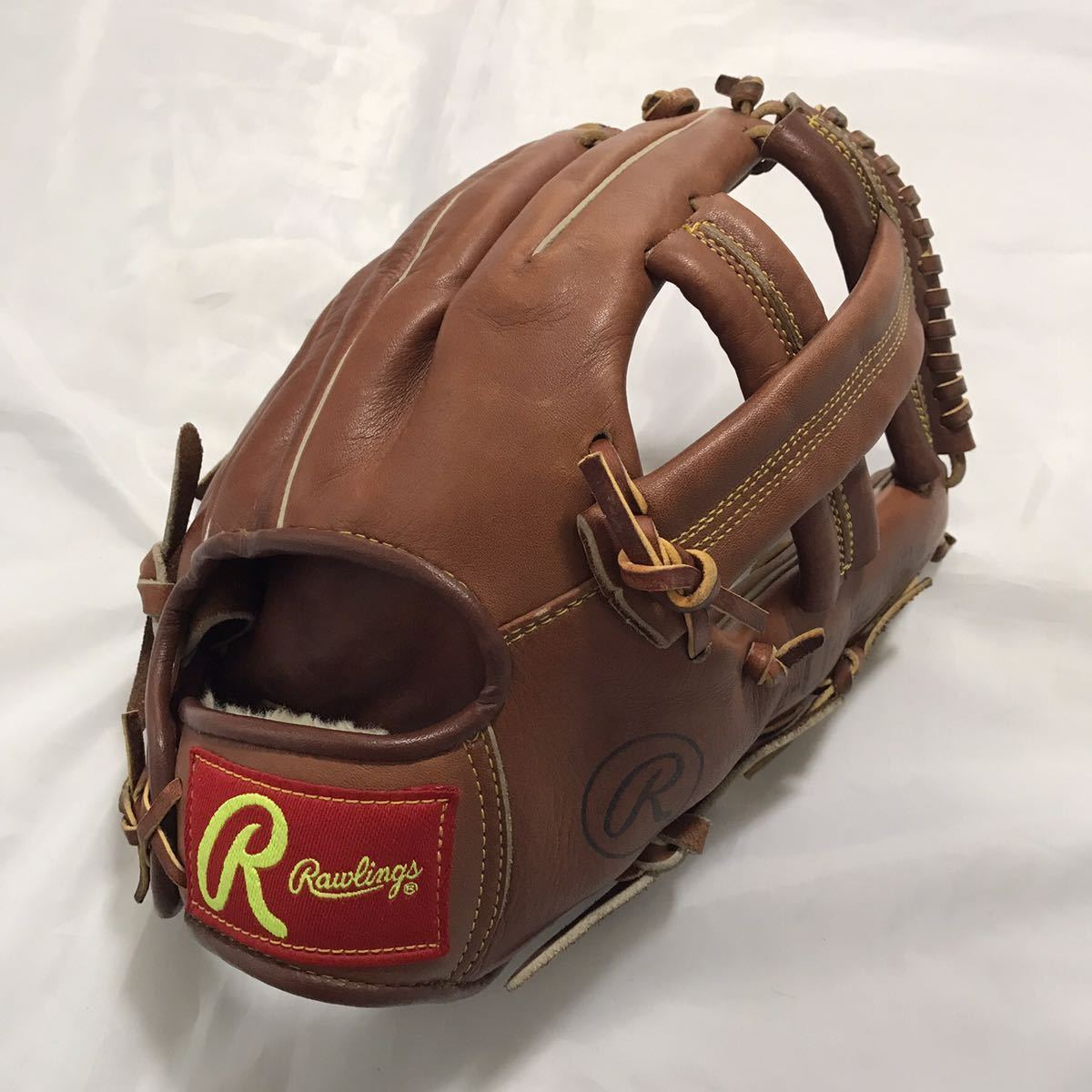 Rawlings ローリングス 一般軟式野球用グローブ　オールラウンド 右投げ　ブラウン　中古　旧ラベル　ベースボール　グラブ_画像1