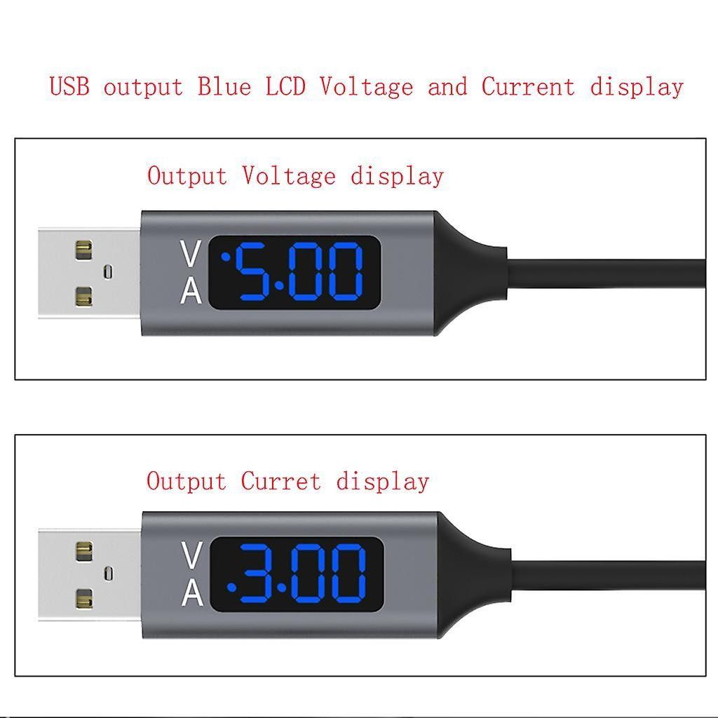 電流・電圧 ディスプレイ付  USB充電ケーブル MicroUSB リアルタイム デジタル表示